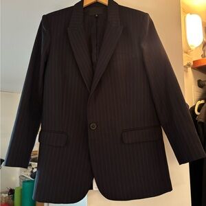 Nili Lotan Adele Blazer size 4 
Preworn but like new. Navy Pinstripe.